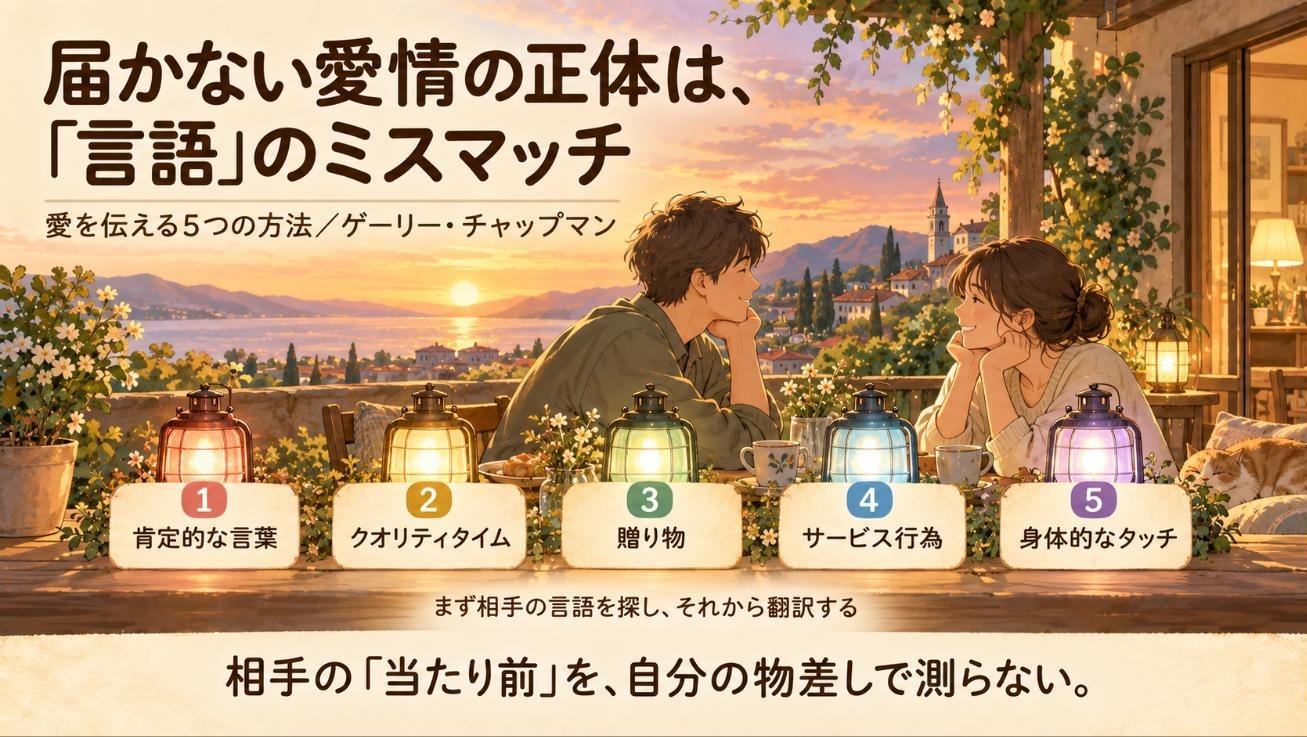 『愛を伝える5つの方法』要約図：届かない愛情の正体は言語のミスマッチ