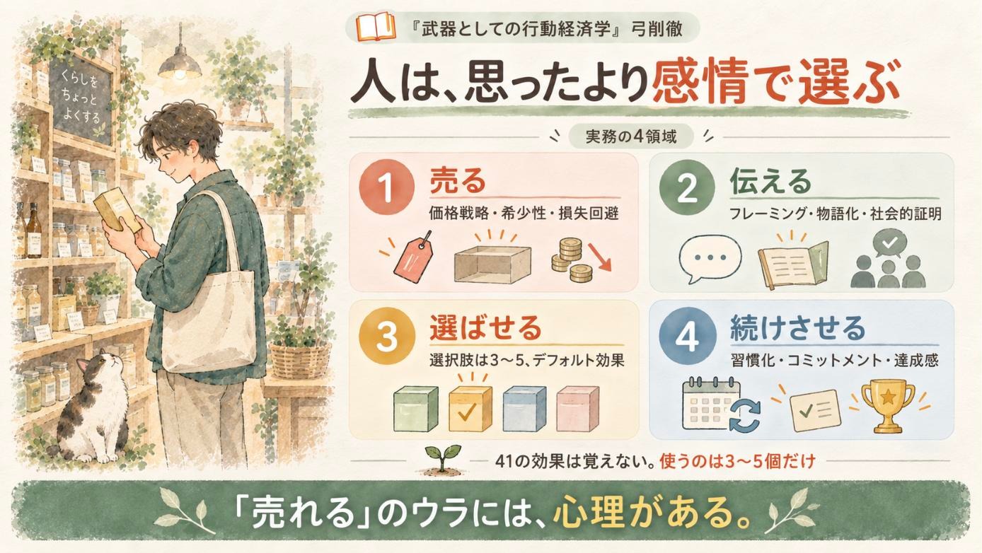 『武器としての行動経済学』要約図:人は、思ったより感情で選ぶ