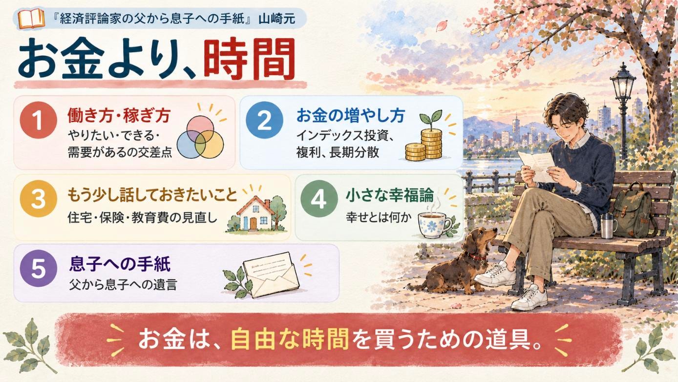 『経済評論家の父から息子への手紙』要約図：お金より、時間