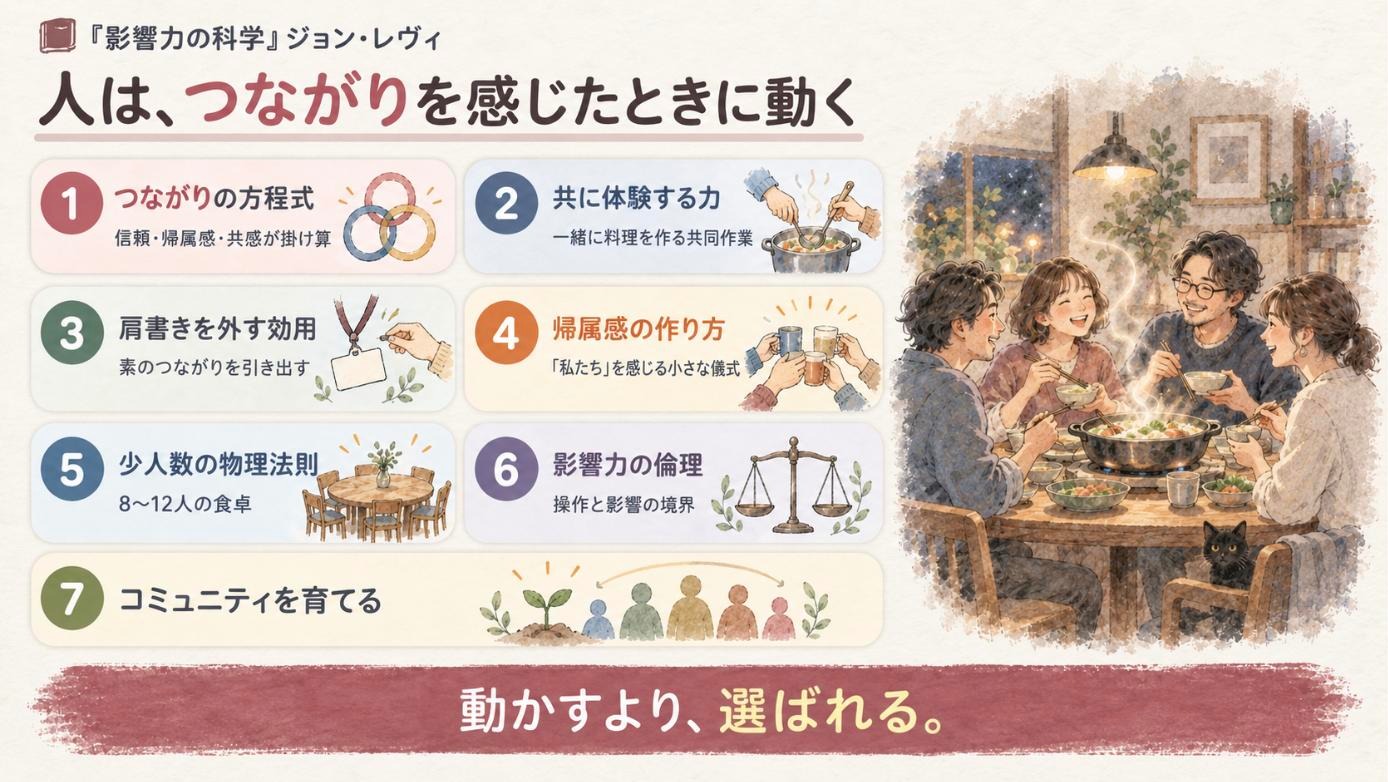『影響力の科学』要約図：人は、つながりを感じたときに動く