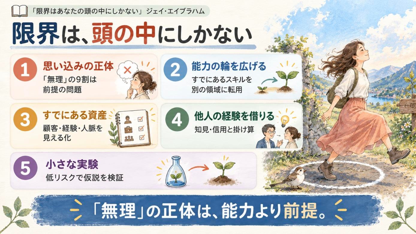 『限界はあなたの頭の中にしかない』要約図:限界は、頭の中にしかない