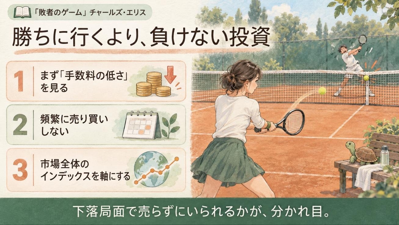 『敗者のゲーム』要約図:勝ちに行くより、負けない投資