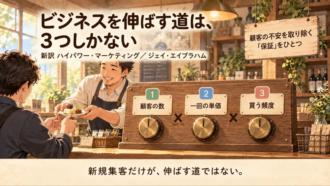 『新訳 ハイパワー・マーケティング』要約図：ビジネスを伸ばす道は3つしかない