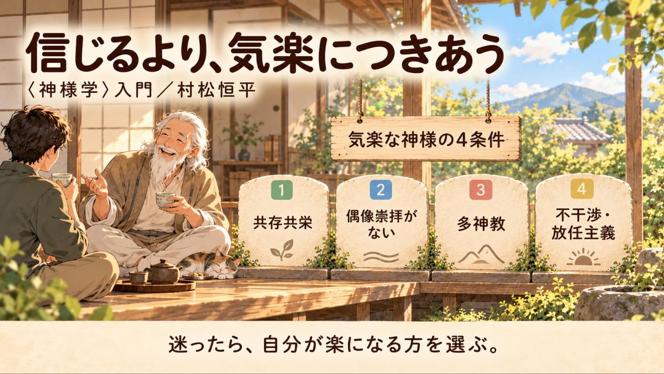 『〈神様学〉入門』要約図：信じるより、気楽につきあう