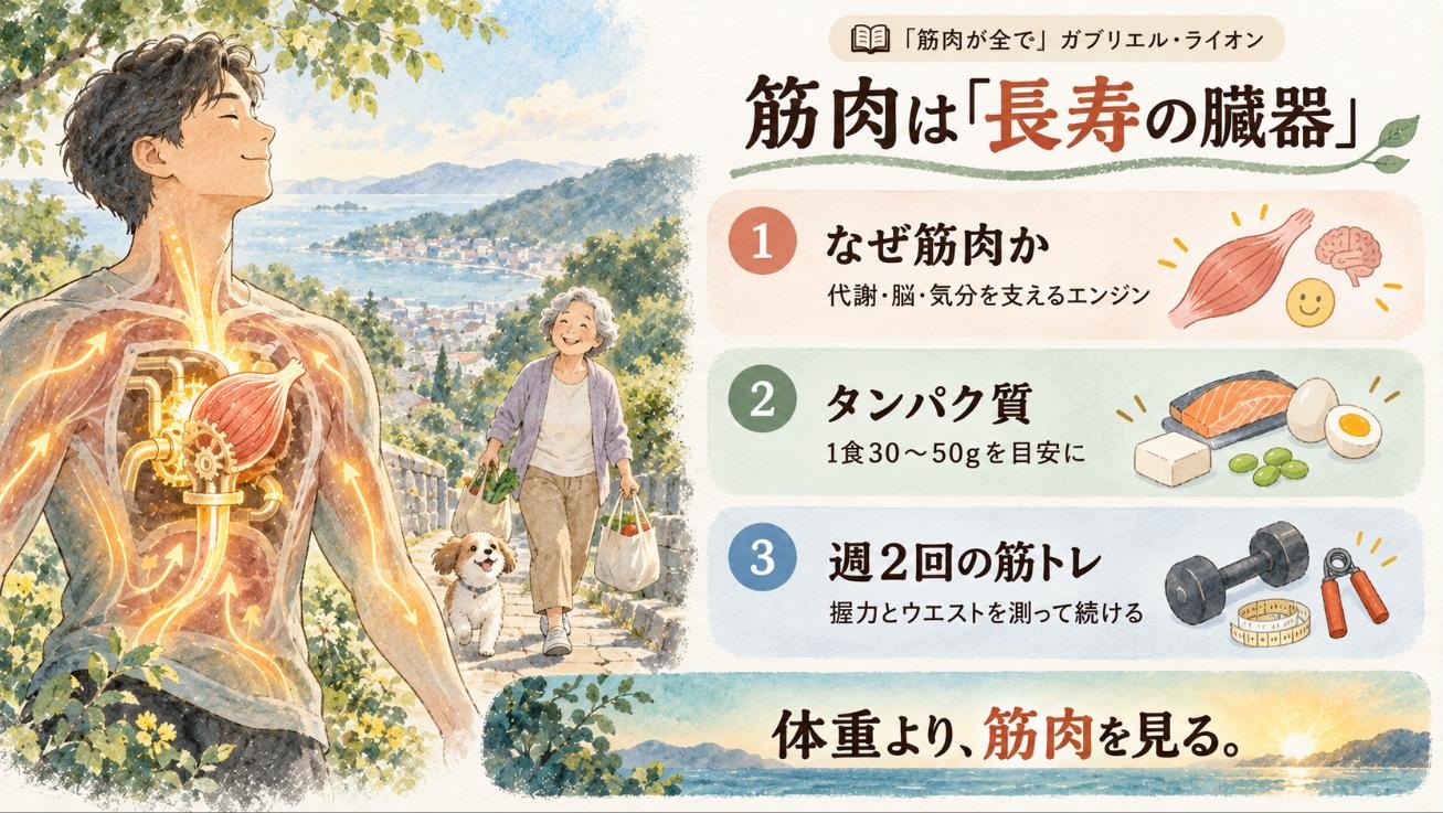 『筋肉が全て』要約図:筋肉は「長寿の臓器」