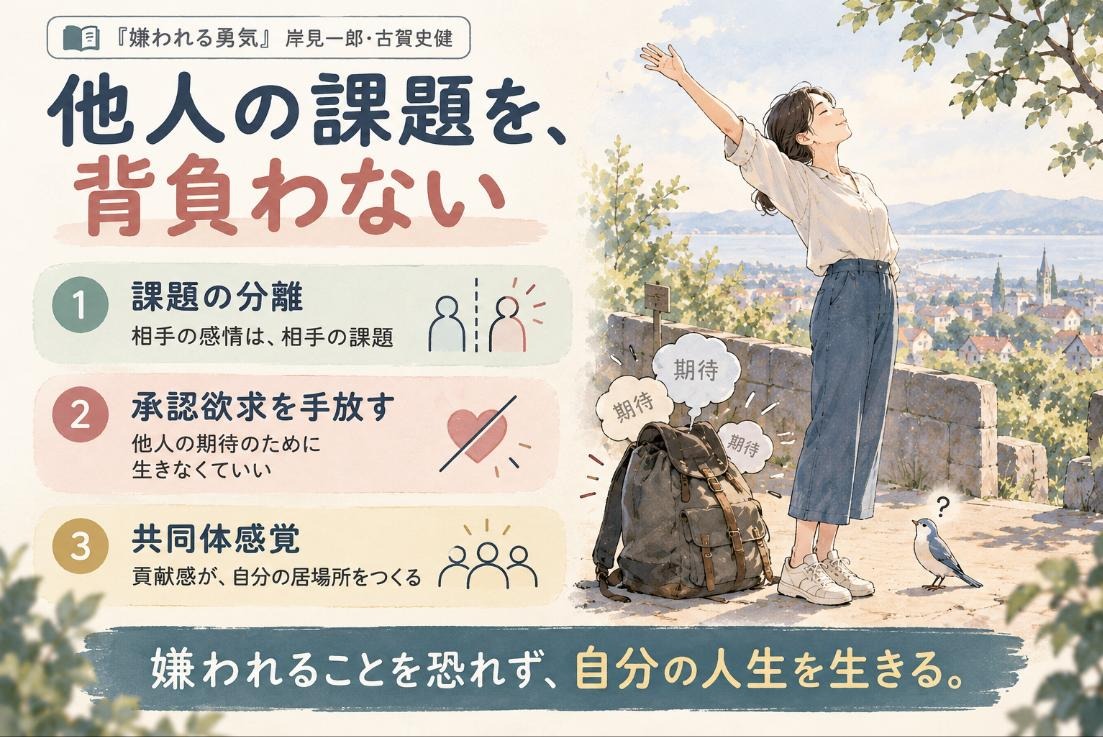 『嫌われる勇気』要約図:他人の課題を、背負わない