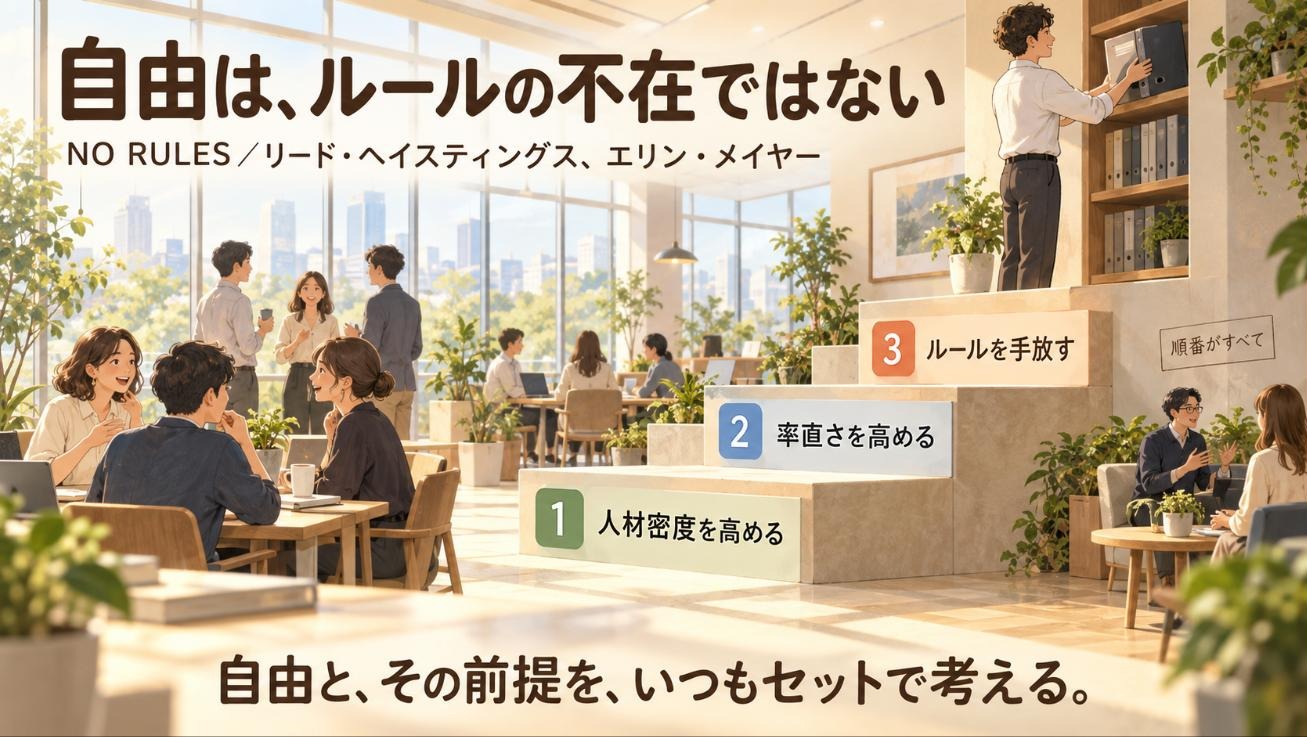 『NO RULES』要約図:自由は、ルールの不在ではない