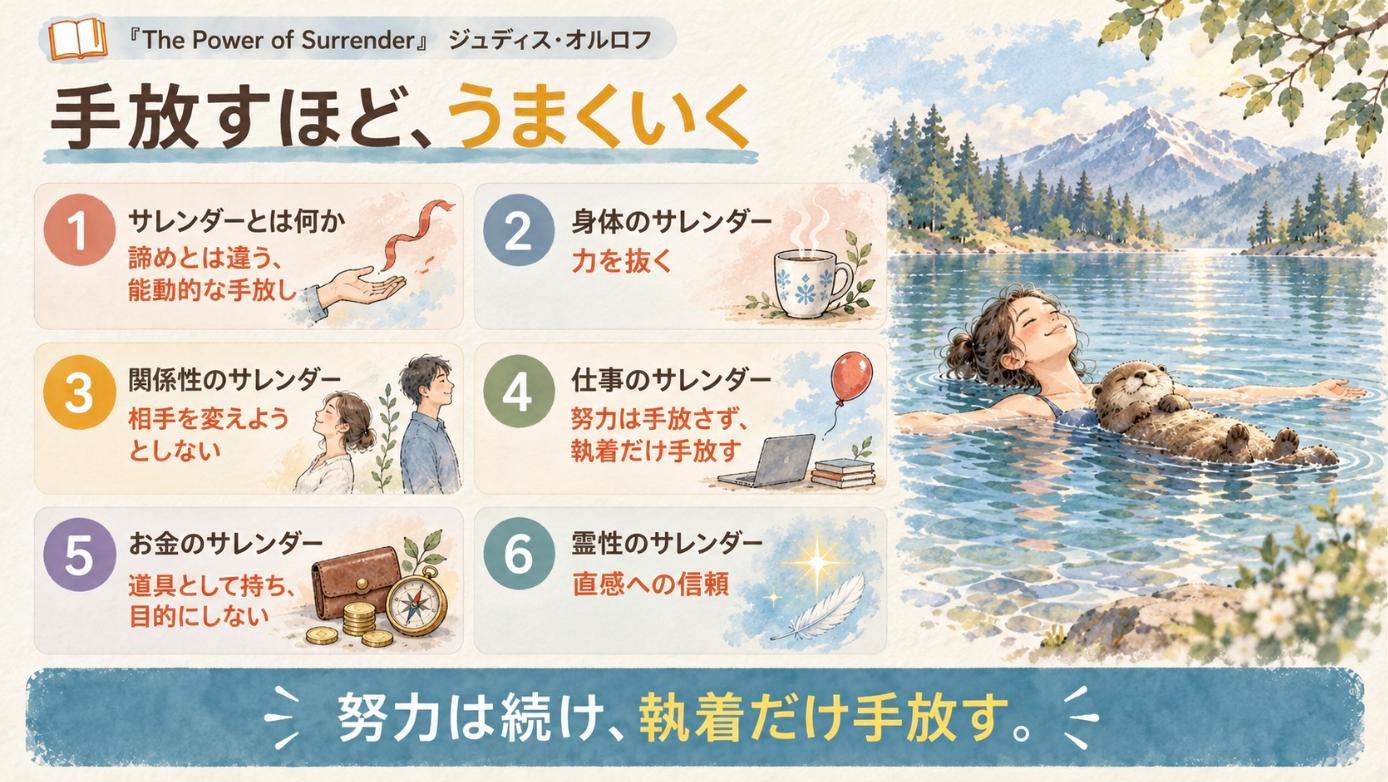 『The Power of Surrender』要約図:手放すほど、うまくいく