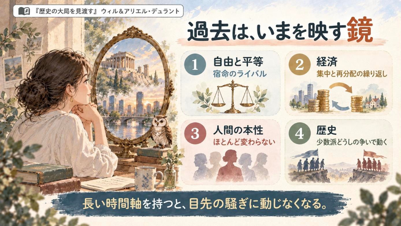 『歴史の大局を見渡す』要約図：過去は、いまを映す鏡