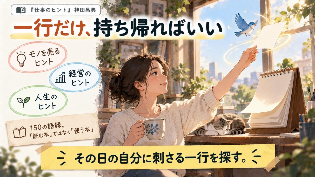 『仕事のヒント』要約図:一行だけ、持ち帰ればいい