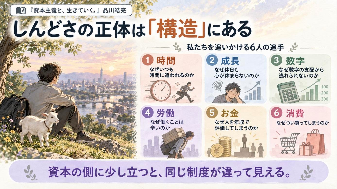『資本主義と、生きていく。』要約図:しんどさの正体は「構造」にある