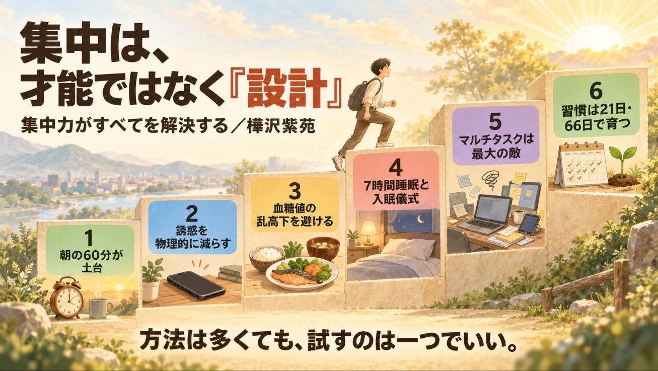 『集中力がすべてを解決する』要約図:集中は才能ではなく設計